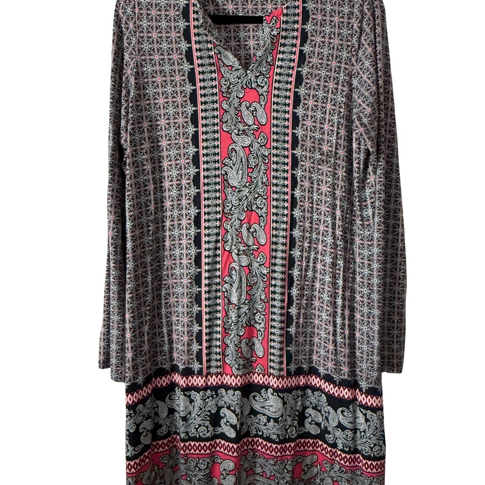 J. Jill Black and White Geometric Pattern Dress